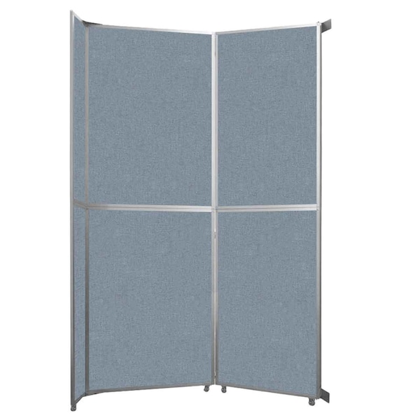 Operable Wall Folding Room Divider 7'11" x 12'3" Powder Blue Fabric